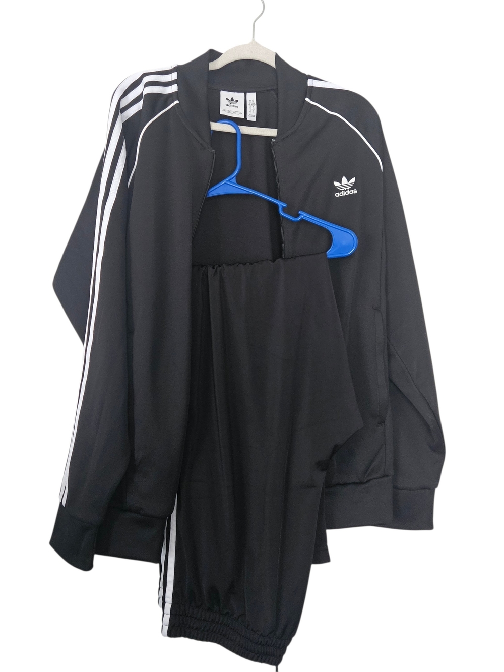 Adidas Originals Black Men Full Zip Set Track Size XL